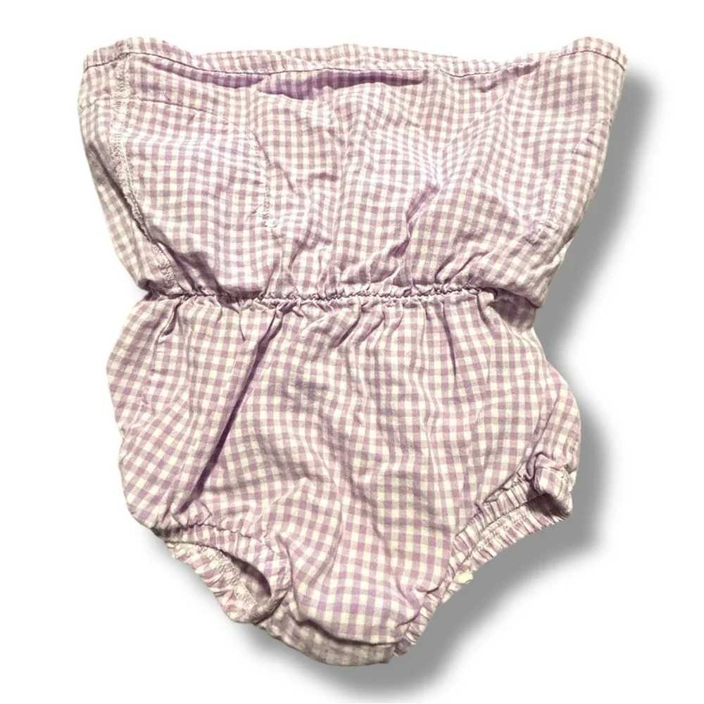 Oshkosh Baby 12 mo Purple & White Gingham Skirt w bloomers. Exclnt Cndtn